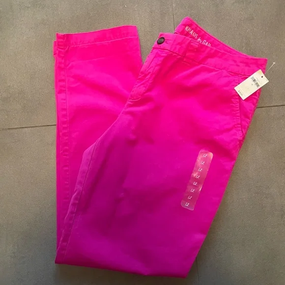 Gap NEW hot pink khakis size 12 - Picture 2 of 9